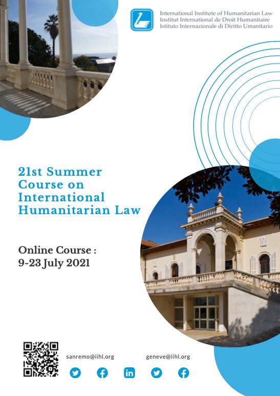 21<sup>st</sup> Summer Course on IHL online – Registration is open