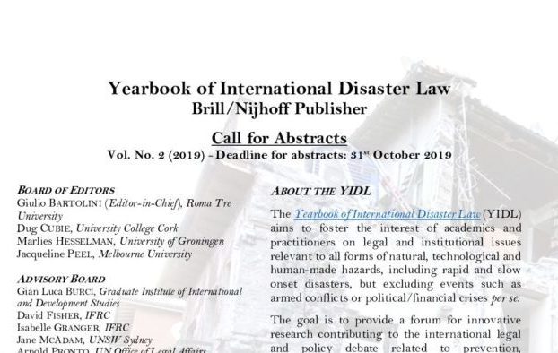 Yearbook of International Disaster Law (YIDL) – Call for abstracts