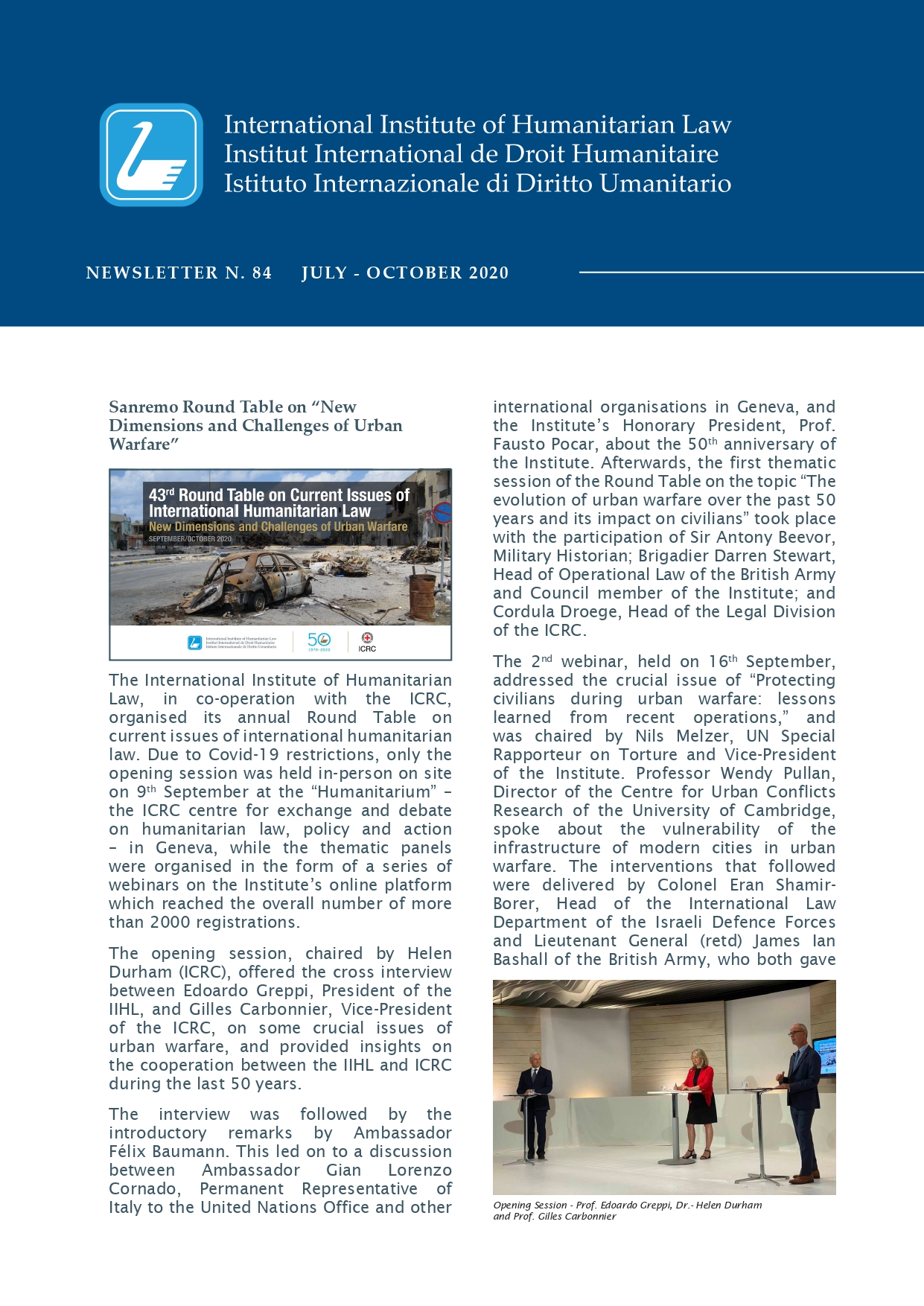 Download the last Institute’s newsletter (July-October)!