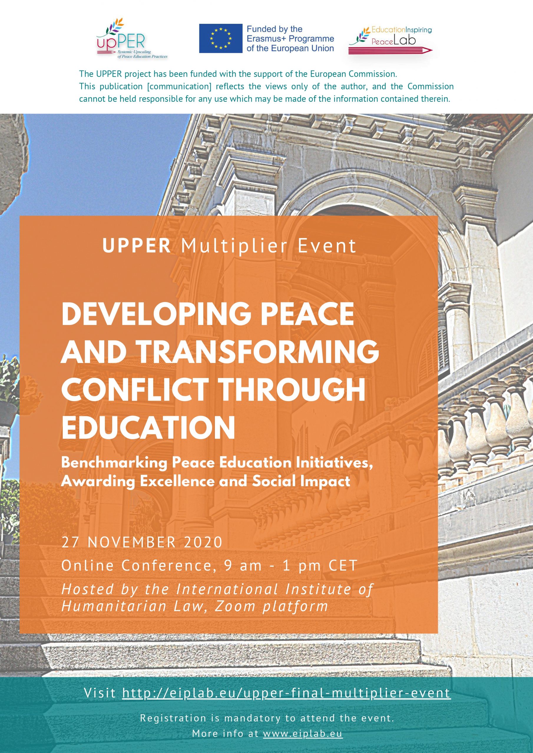 UPPER Final Multiplier Event – Developing Peace and Transforming Conflict through Education