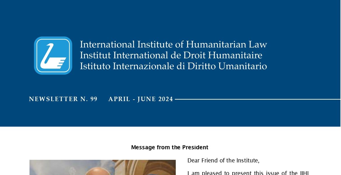 Download the last newsletter of the Institute (April-June 2024)!